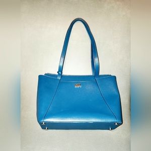 Michael Kors teal Jet Set tote